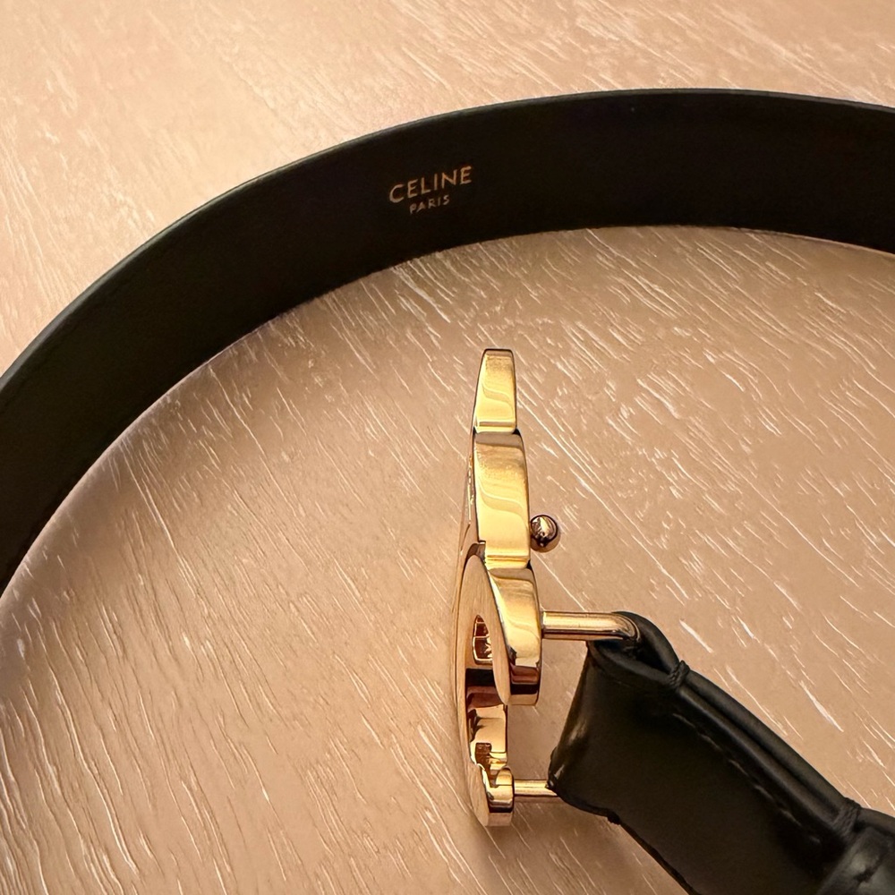 Celine Triomphe Belt in Black Size 75 - Picture 2 of 9